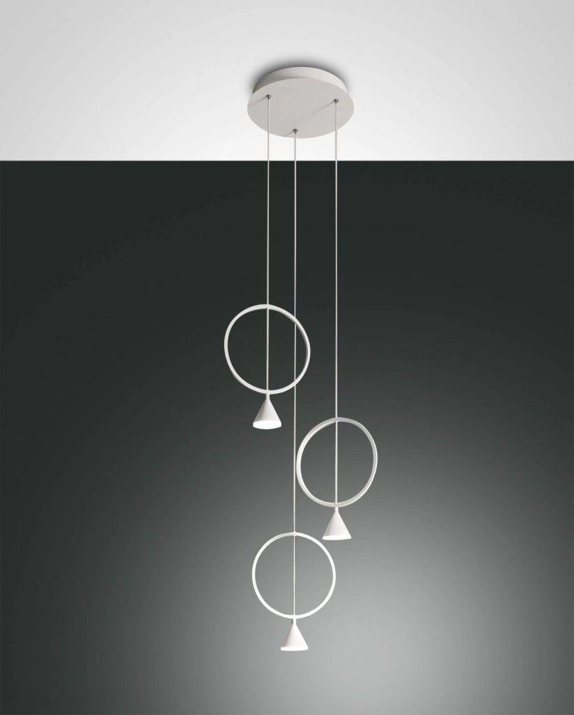 SIRIO CIRCLE SOSPENSIONE BIANCA 3 LUCI 3388-47-102