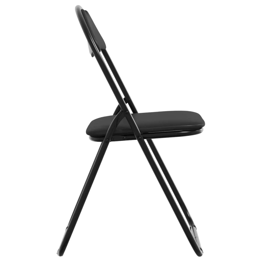 Sedia pieghevole 2 pcs Nero 48 x 43,5 x 81 cm Pelle Sintetica 42029048