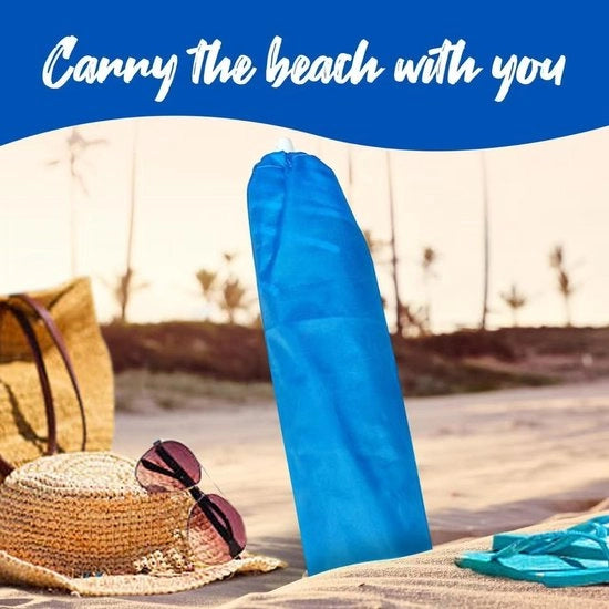 Parasole da spiaggia con manico robusto - Blu