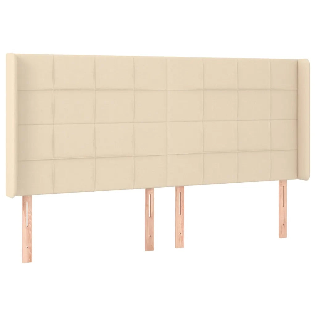 Testiera ad Orecchio Crema 163x16x118/128 cm in Tessuto 3119591