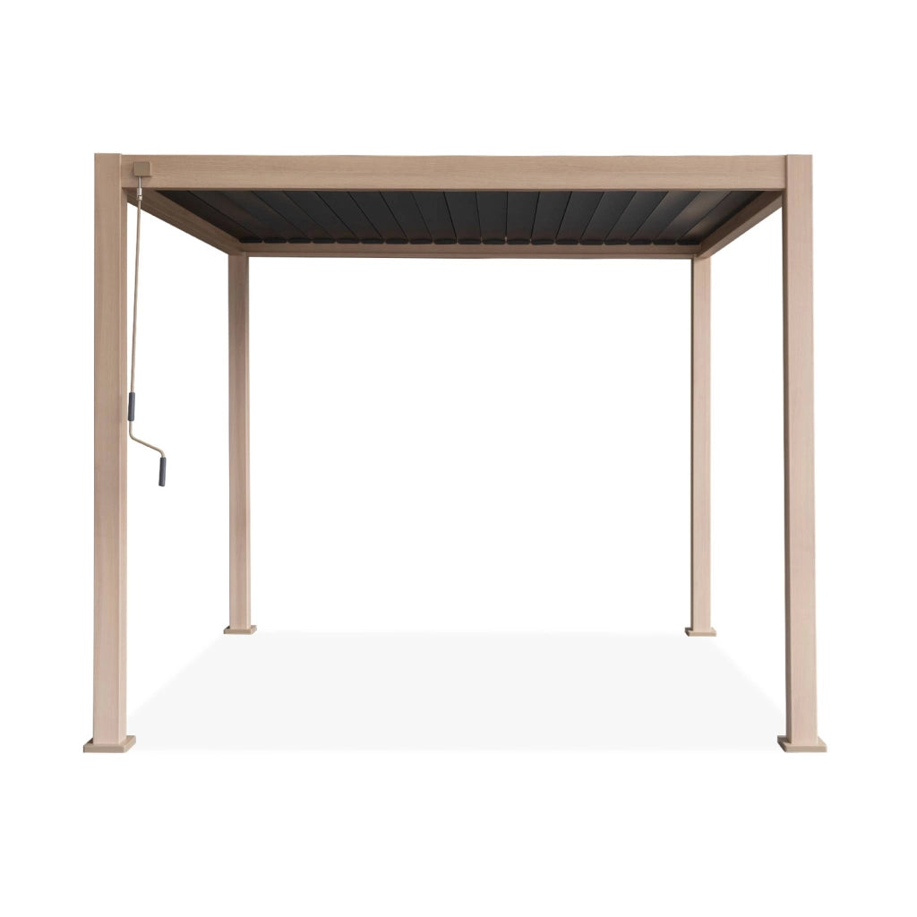 Pergola bioclimatica 3x3m in alluminio con lamelle orientabili,