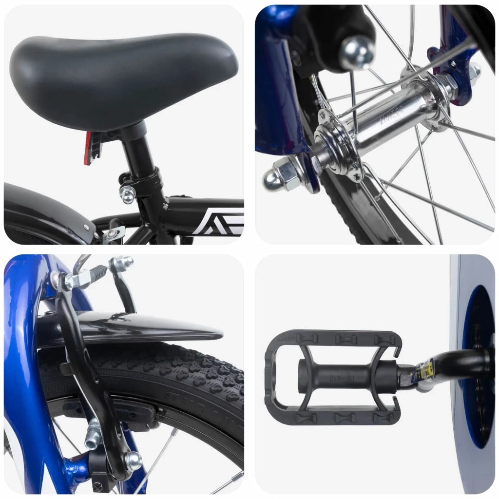 Bicicletta per Bambini 12 Pollici per bambini di 2-4 anni Nero 42009627