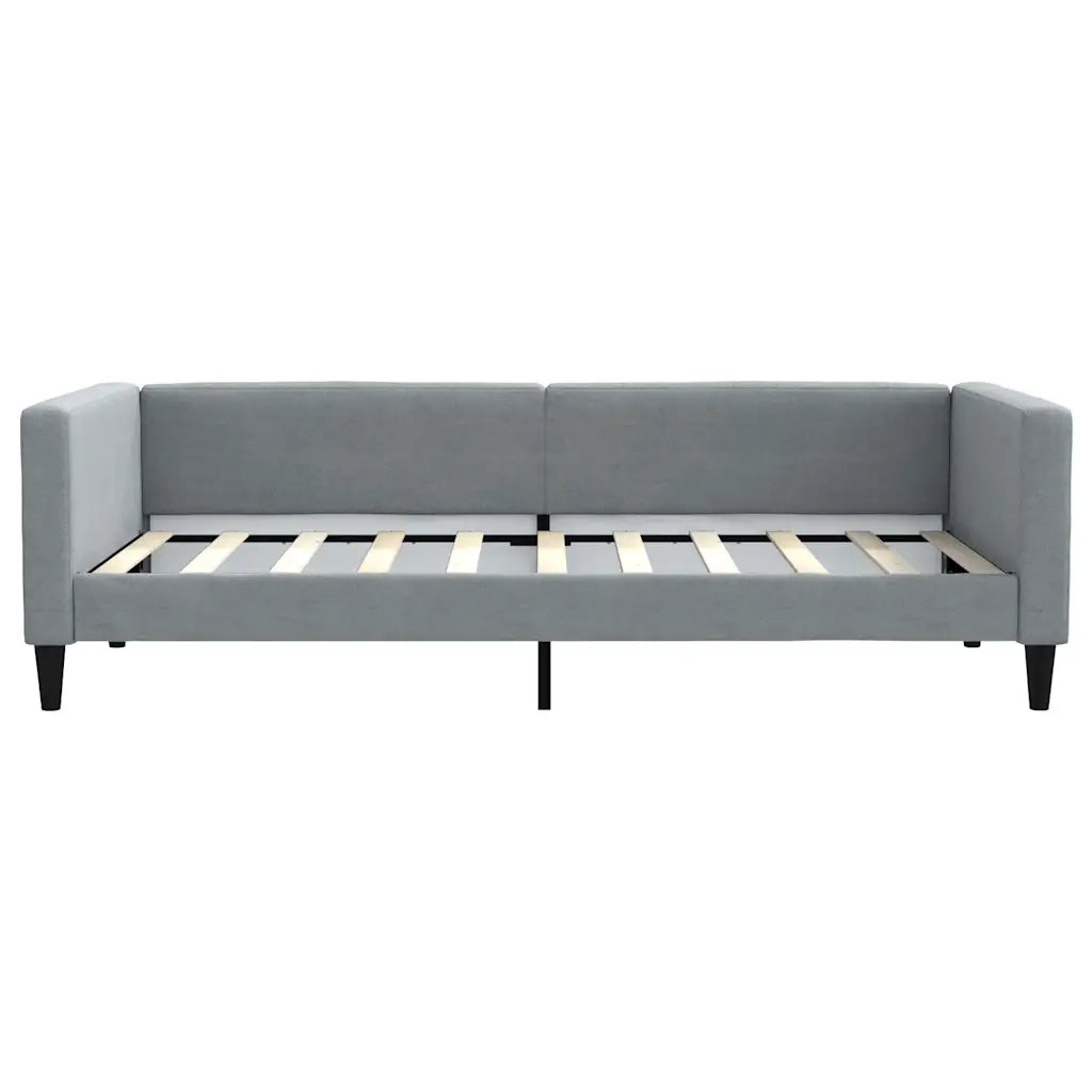 Divano Letto Estraibile Cassetti Grigio Chiaro 100x190 Tessuto 3196657