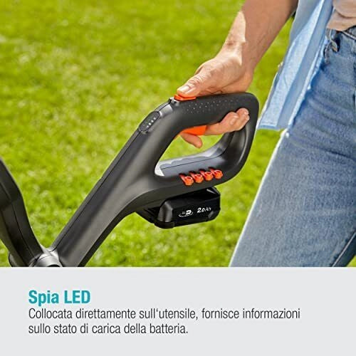 Gardena 14700-20 EasyCut Trimmer a Batteria 23 cm 18V 2Ah 45 min Telescopico colore Nero