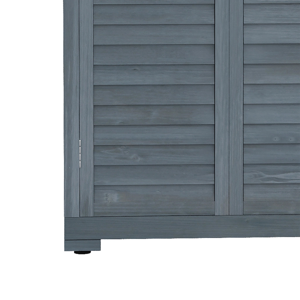 Armadio da giardino in legno ¨C Minimal ¨C grigio 87x47x160