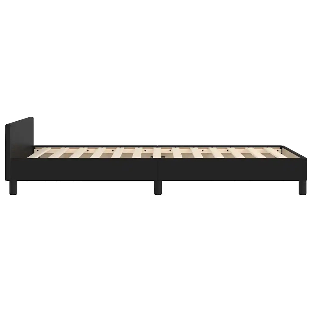 Giroletto con Testiera senza Materasso Nero 90x190 cm 347471