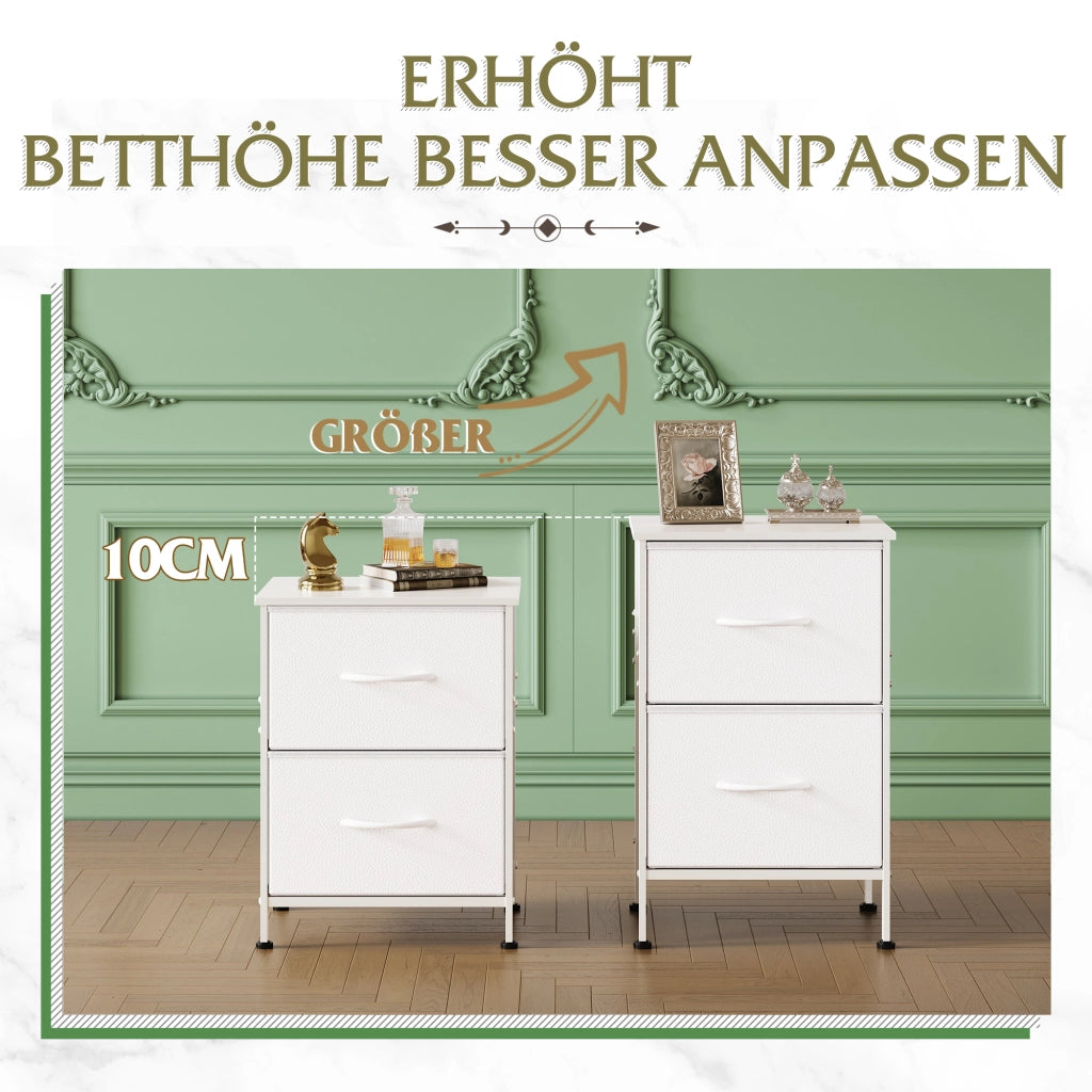 Cassettiera con 2 cassetti ¨C zephmum ¨C bianco 60x40x