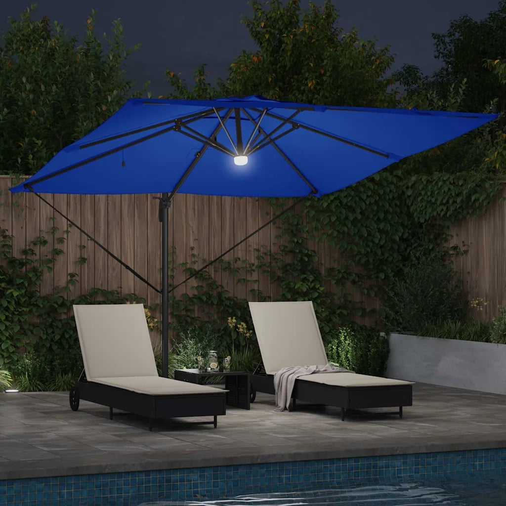 Ombrello | Parasol Roma Blu 286 x 284 x 270 cm Alluminio e Poliestere
