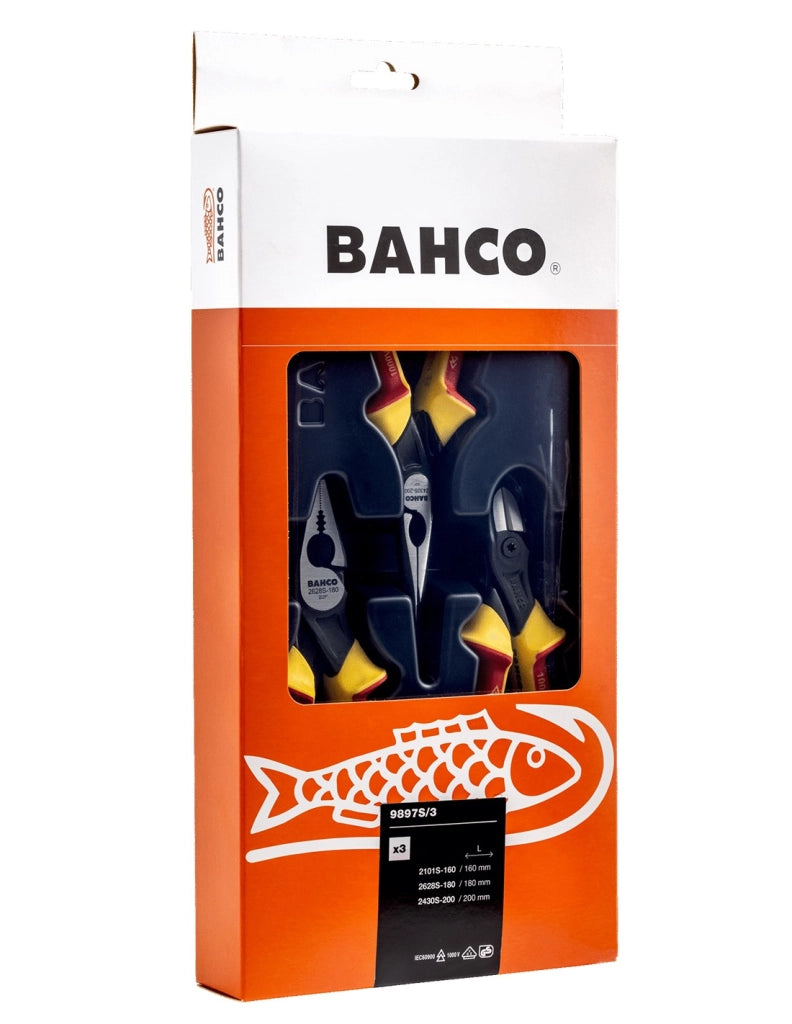 Set di 3 pinze universale isolate ERGO™ BAHCO 9897S/3
