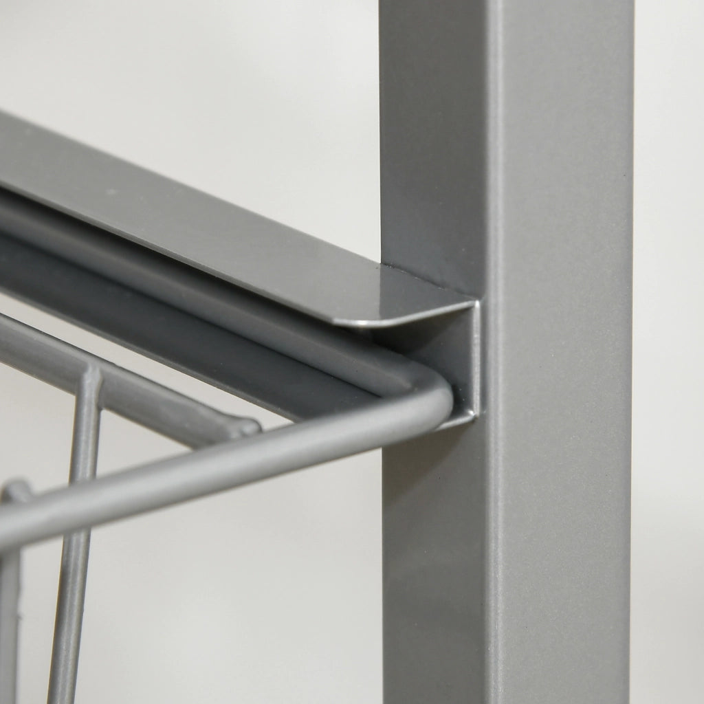 Carrello Multiuso con Ripiani e Cestini ¨C zephmum ¨C Argento