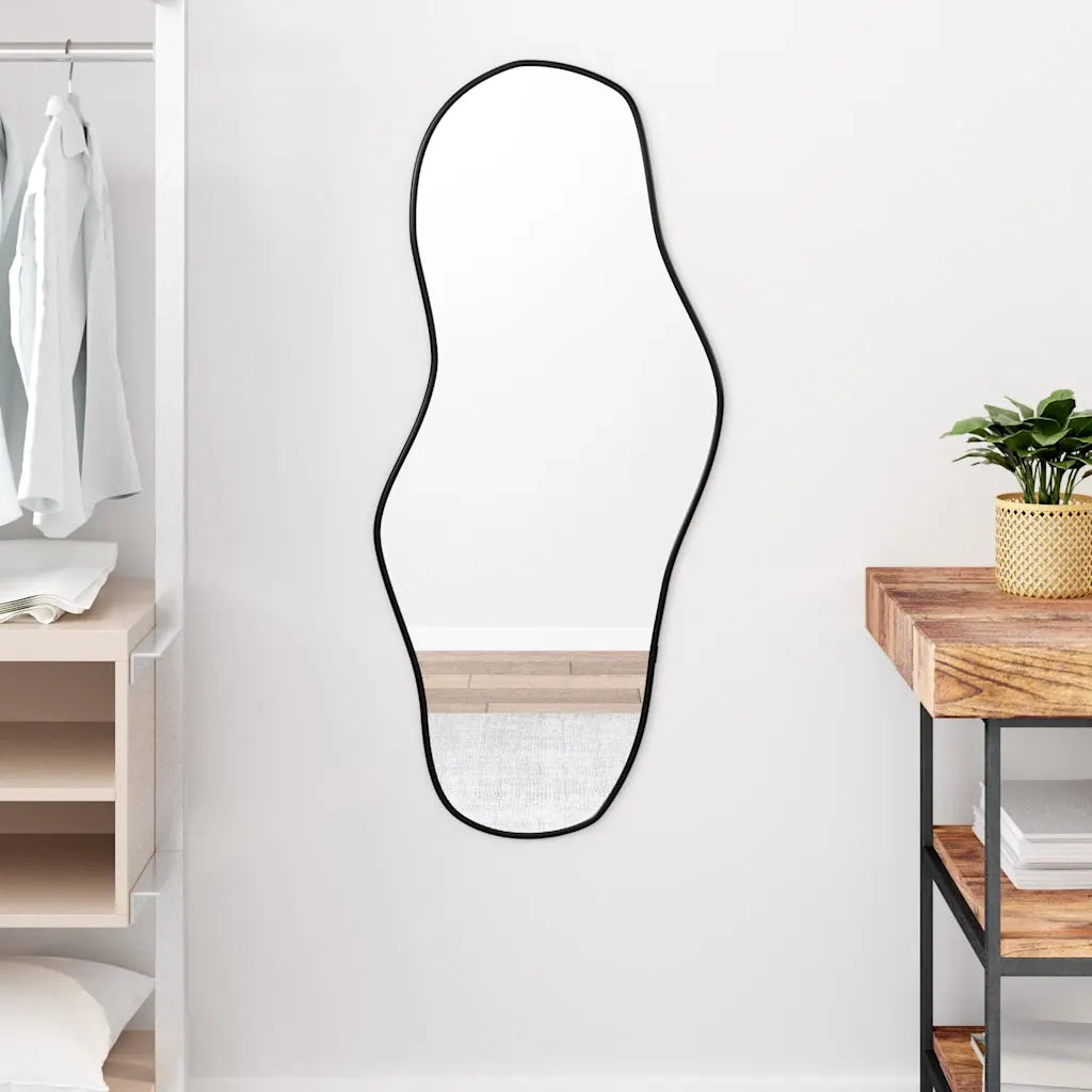 Specchio da Parete | Specchio decorativo Nero 100x45 cm