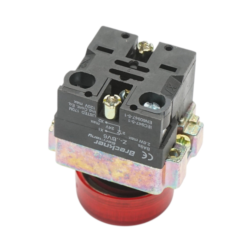 Pulsante indicatore LED rosso 24V LAY5 Breckner Germany