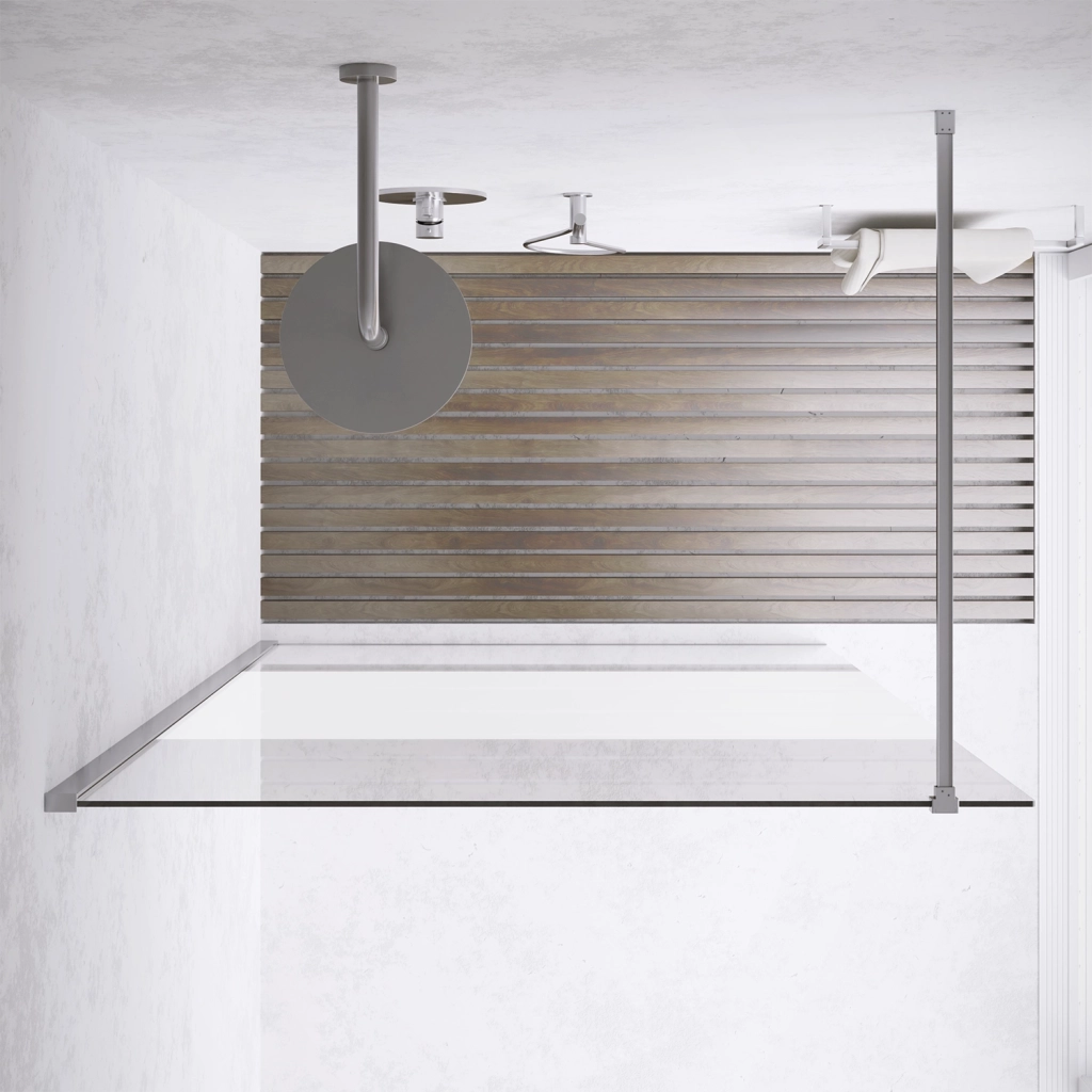 Parete doccia walk-in 110 cm 8mm opaco anticalcare h200 | Lazaros
