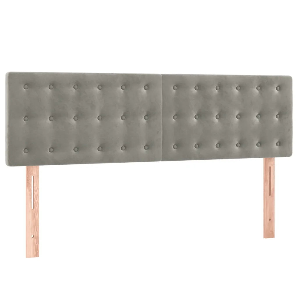 Testiera | Testata Grigio Chiaro 144x5x78/88 cm in Velluto