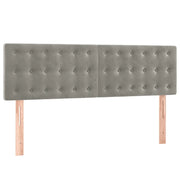 Testiera | Testata Grigio Chiaro 144x5x78/88 cm in Velluto