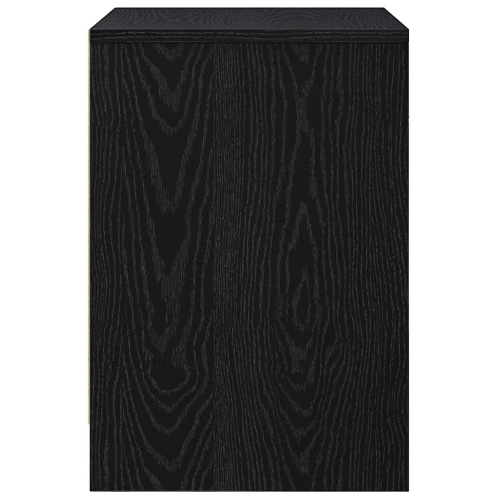 Comodini 2 pz con Cassetto Nero 40x34x50 cm 858770