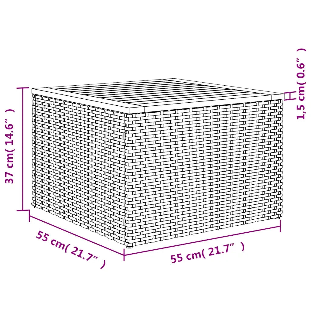 Set Divano da Giardino 6 pz con Cuscini Beige in Polyrattan 3226625