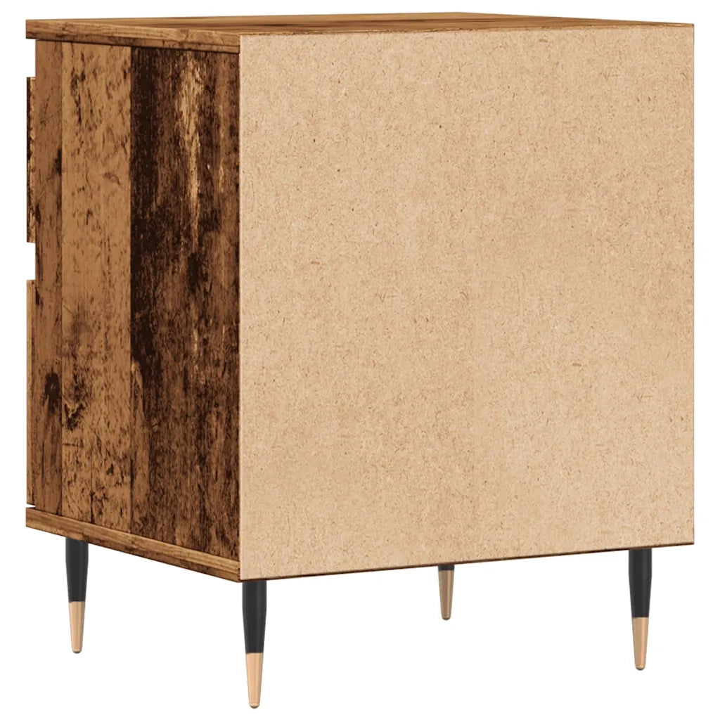 Comodini 2pz Legno Antico 40x35x50 cm in Legno Multistrato 857397