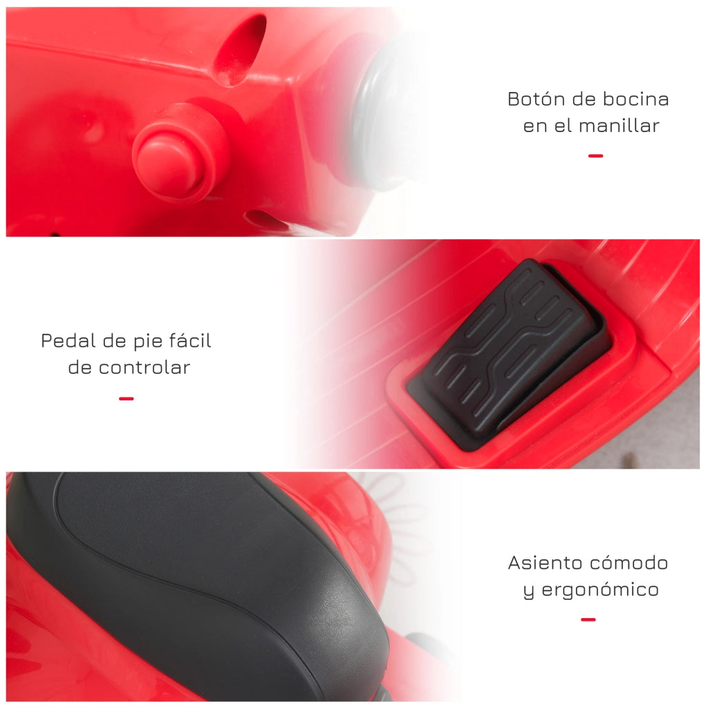 Motocicletta Elettrica per Bambini ¨C Minimal ¨C Rosso 66.5x38x52 cm