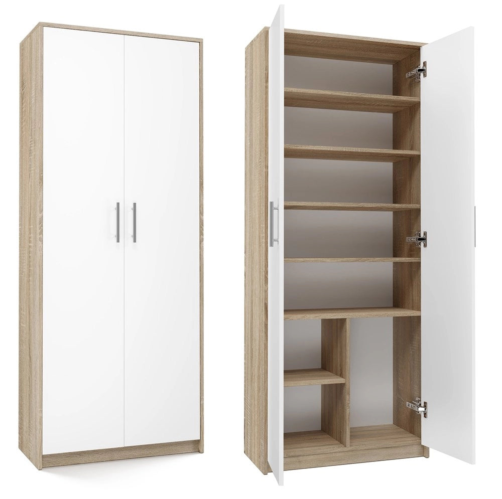 Scaffale OLIV 2d bianco sonoma libreria moderna