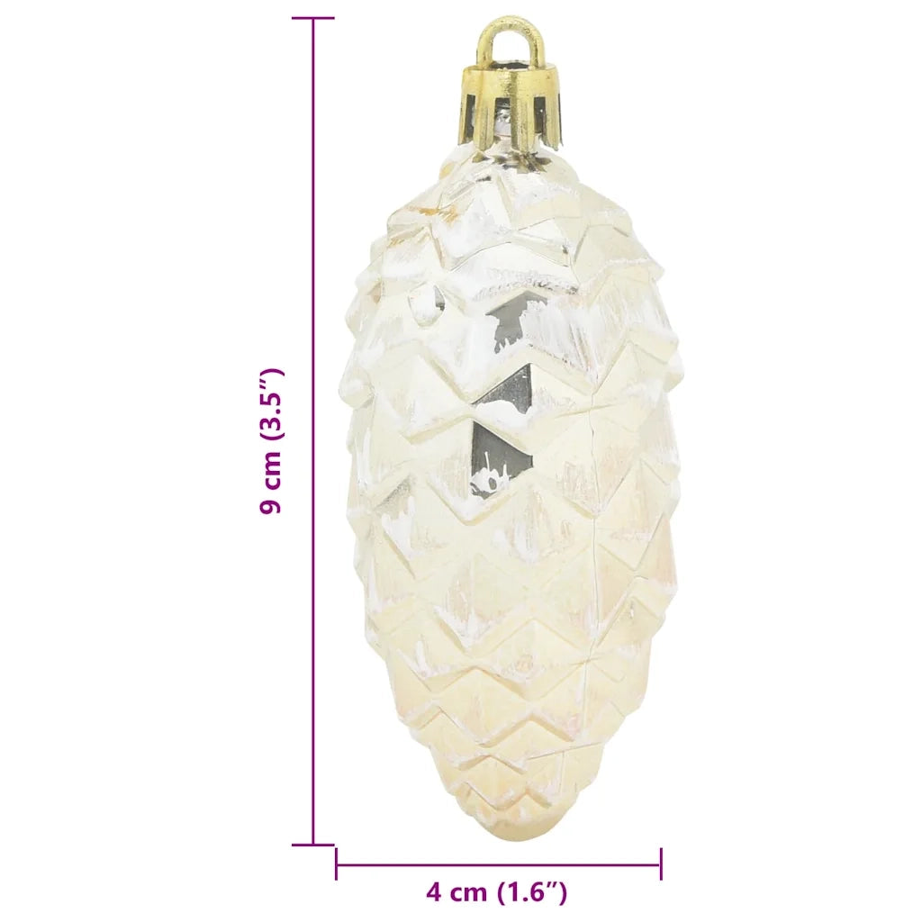 Palla di pino di Natale 40 pcs Champagne Plastica 42018893