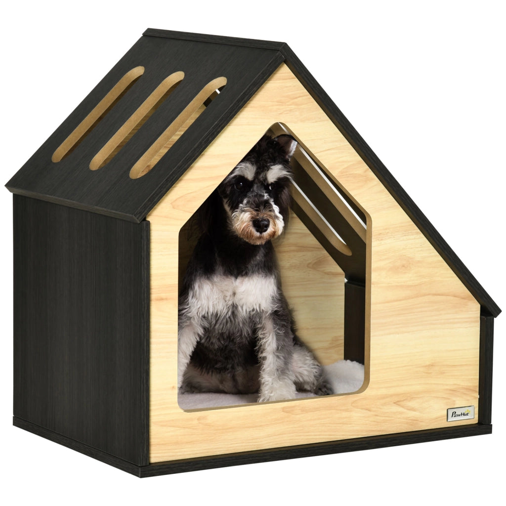 Casetta per Cani Interna con Cuscino ¨C Minimal ¨C Marrone 60x40x59