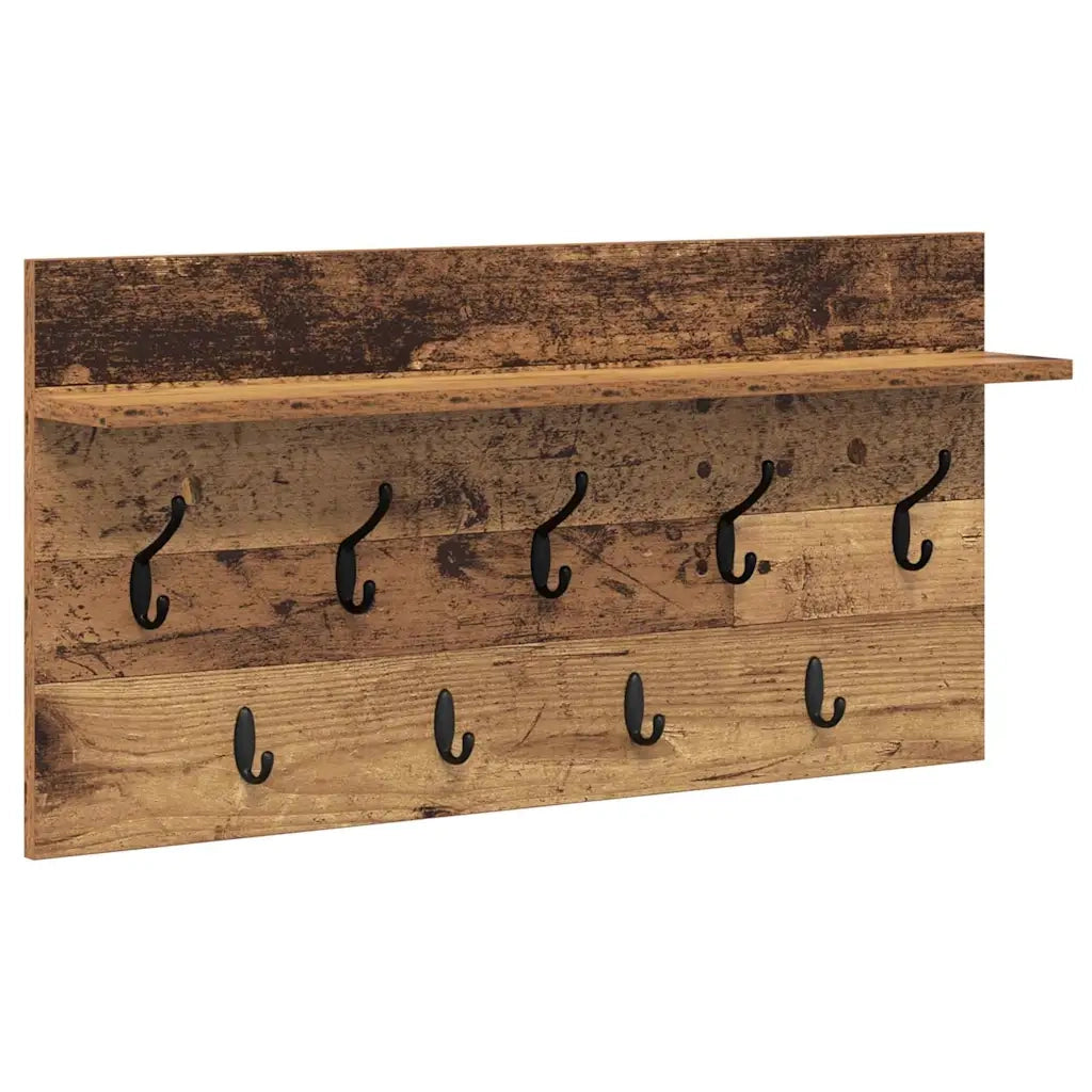 Appendiabiti a muro Legno vecchio 80 x 40 x 12 cm 874441