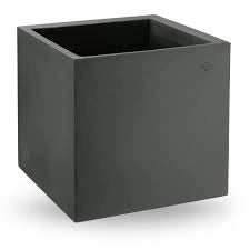 Vaso Cosmos Cubo 55 cm dal Design Moderno per Interni ed Esterni Colore: Antracite