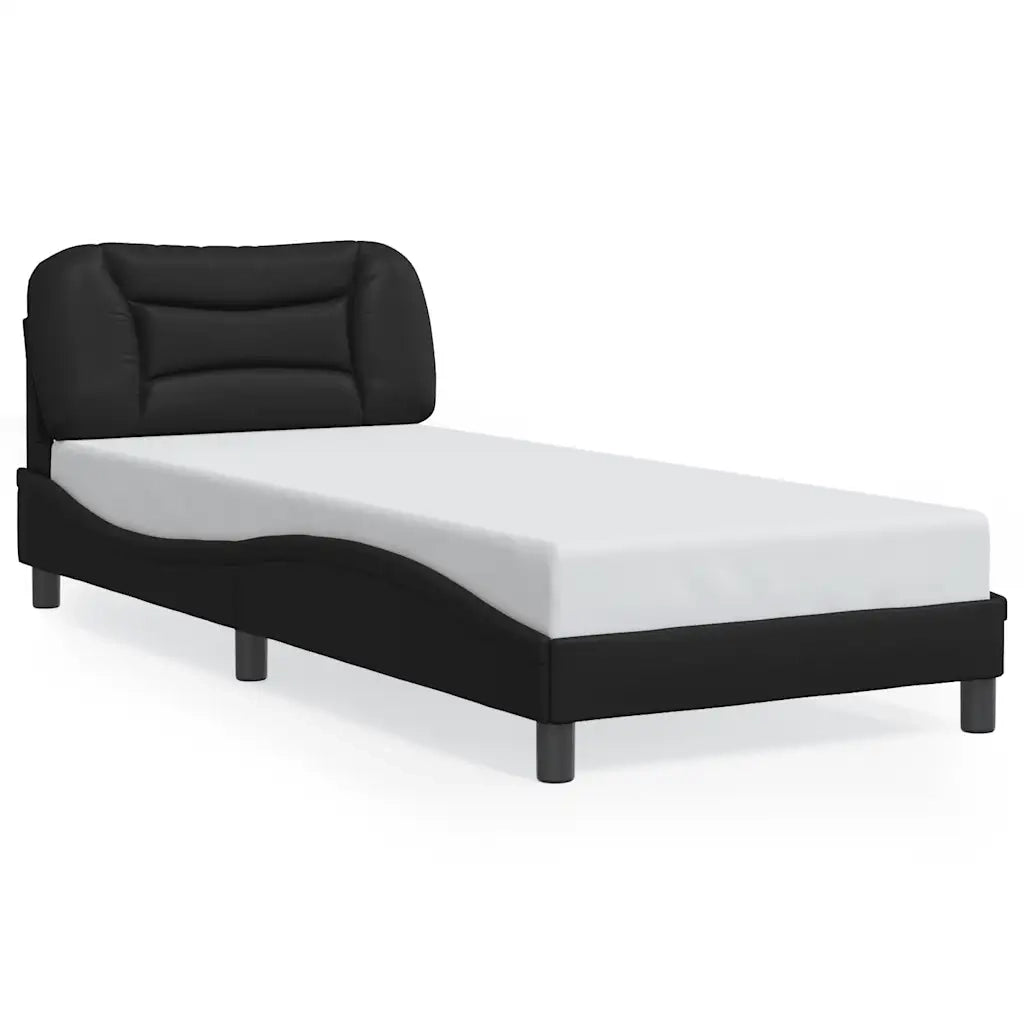 Giroletto senza Materasso Hvar Nero 80x200 cm in Similpelle