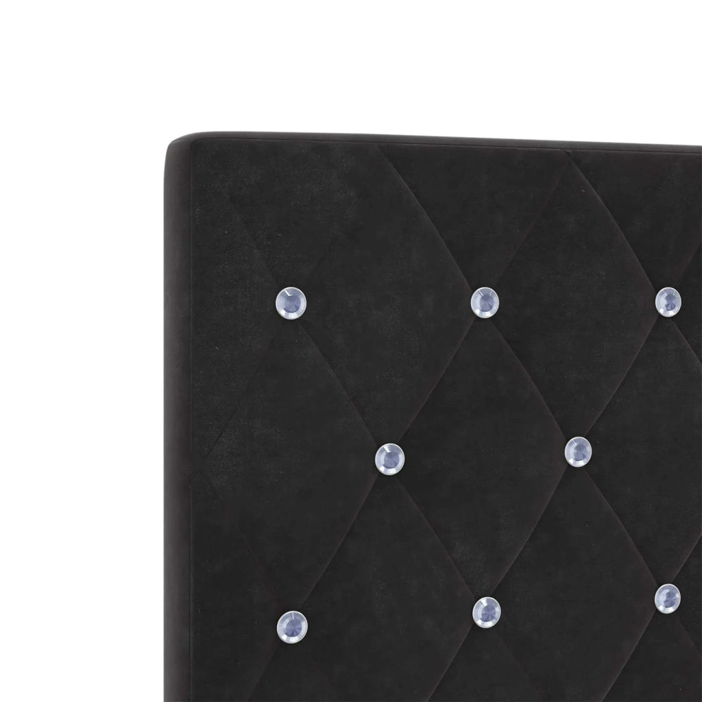 Letto con Box Spring, Materasso e LED Nero 120 x 190 cm Velluto 3452134