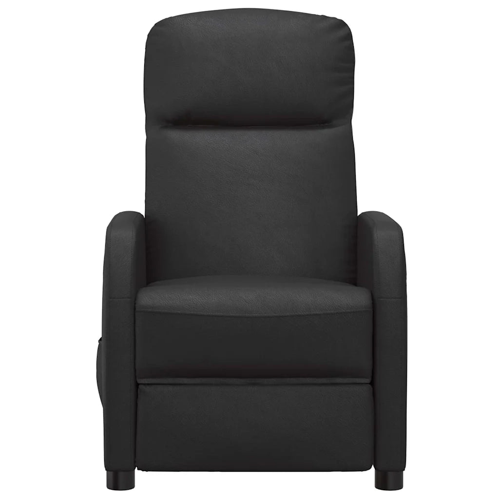 Poltrona Reclinabile Nera in Similpelle 321352
