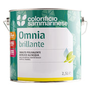 SMALTO ALL ACQUA OMNIA  NERO BRILLANTE 0,750 LT