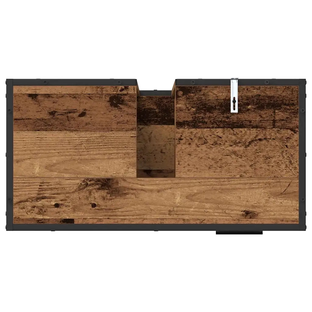 Set di mobili per il Bagno | Armadio da bagno con cassetto 2 pz Legno vecchio