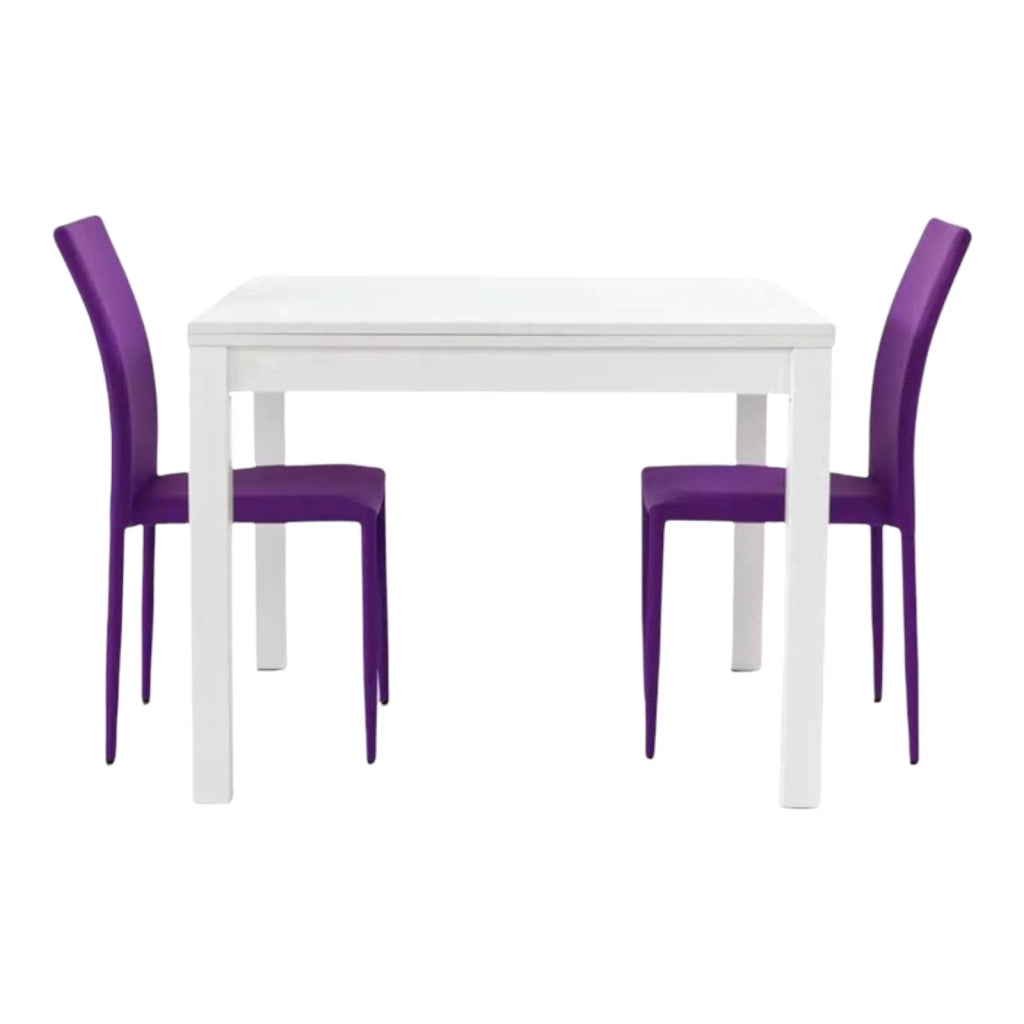 Tavolo moderno a libro bianco frassino 90x90x76h