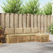 Set di divani da esterno 5 pcs Bianco e Beige 3391663
