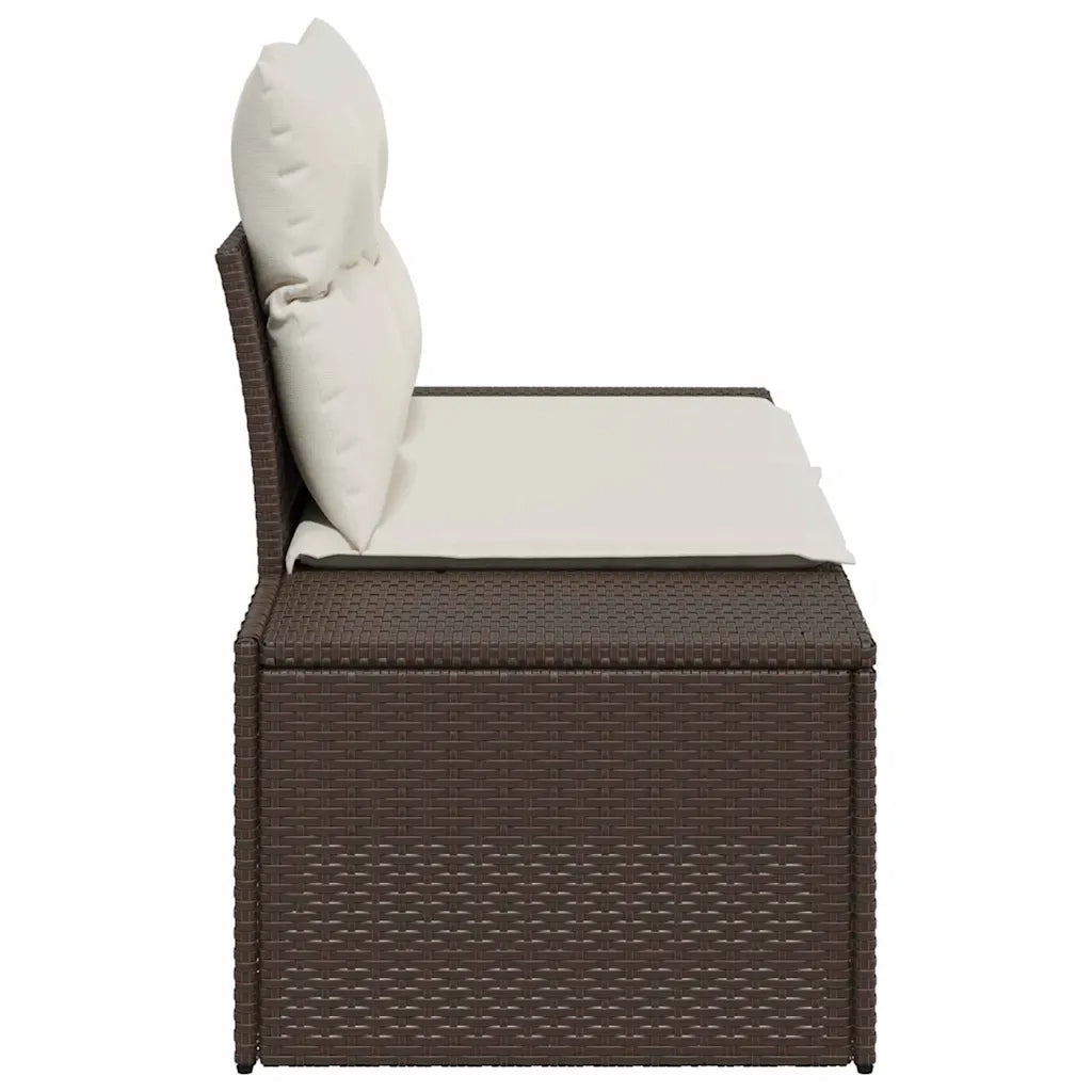 Divano da giardino-Sofa da Giardino-Divano da esterno Marrone 123 x 62 x 69cm polyrattan 351135