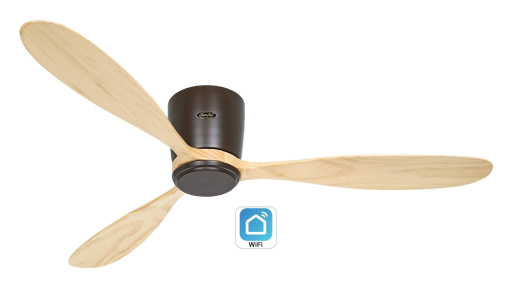 ECO PLANO WOOD 132, Ventilatore WiFi senza Luce, CasaFan