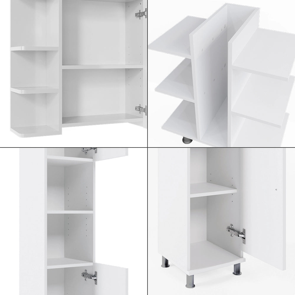 Vicco Set mobili bagno Bianco 4 parti
