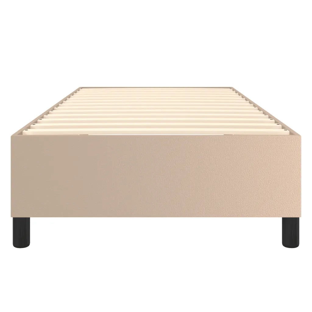 Struttura Letto a Rete a Molle Cappuccino 90x190 cm in Similpelle 3121022