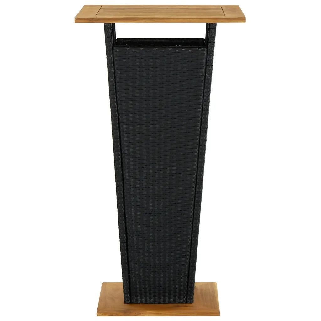 Set da Bar da Giardino 5 pz con Cuscini in Polyrattan Nero 3064858