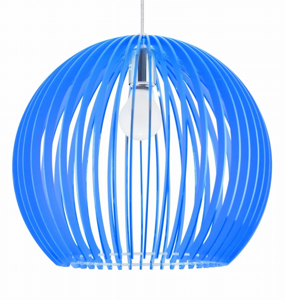 Lampada a sospensione Candellux HAGA Ø36 blu cromata E27