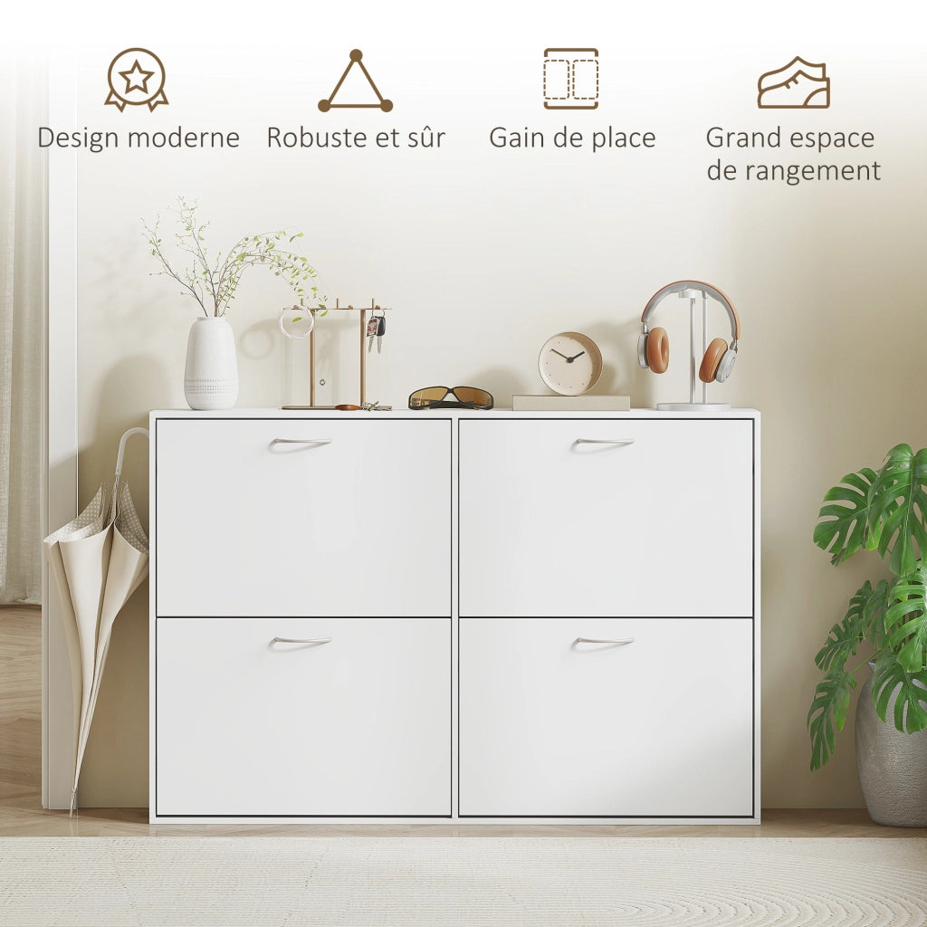 Armadio per Scarpe ¨C Minimal ¨C Bianco 120x24x81 cm