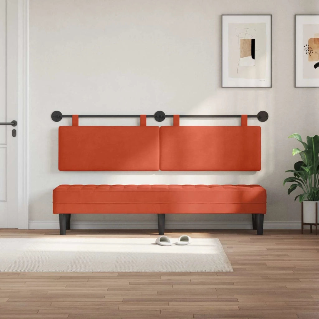 Testiera sospesa Rosso Arancio Tessuto in Cords 42031824