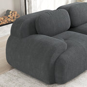 Divano angolare Hamlet RSF - Zephmum- Tessuto Cordstoff grigio con cuscini