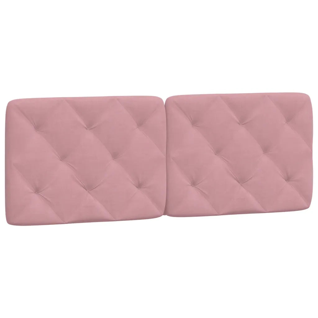 Letto con Materasso Rosa 140x190 cm in Velluto