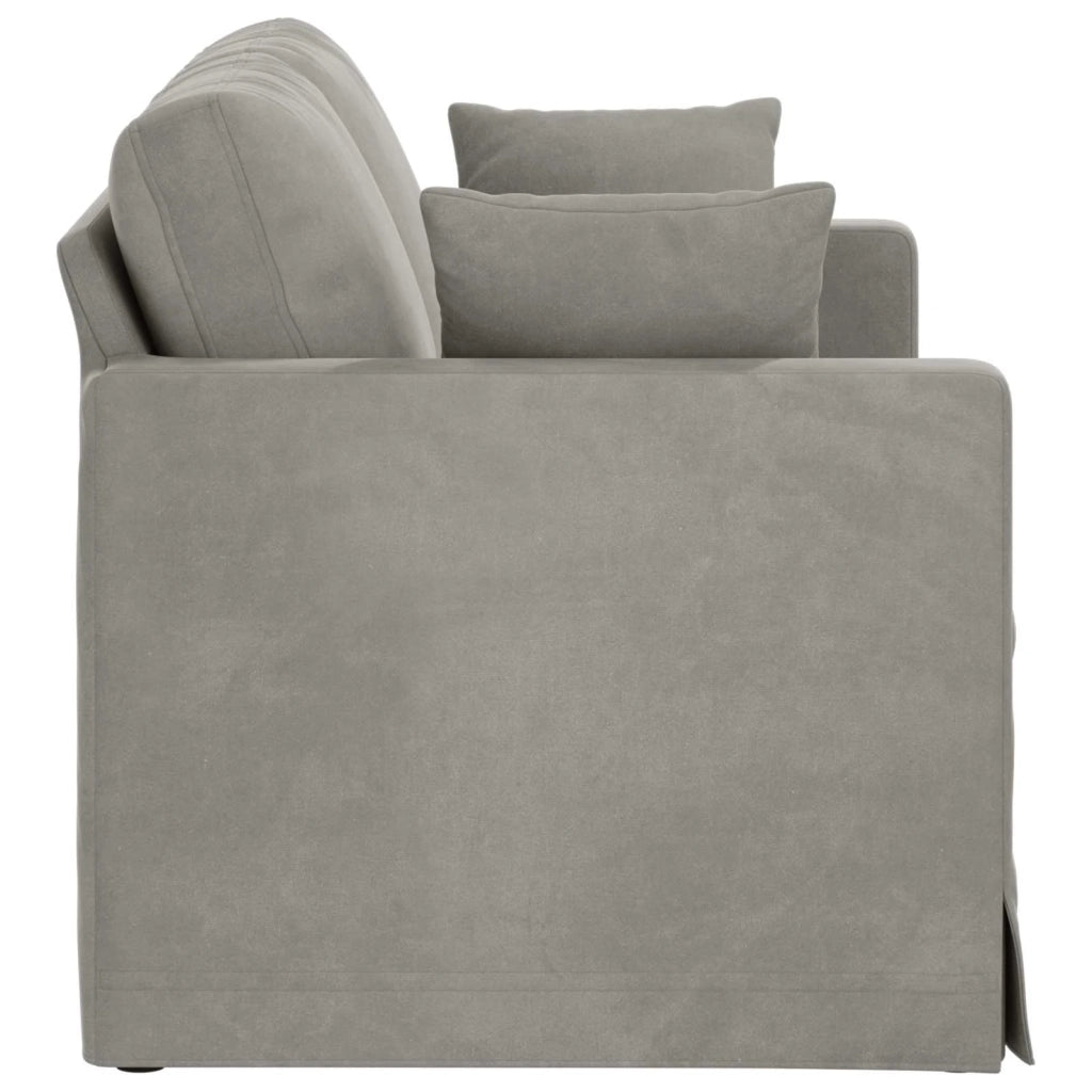Divano Grigio chiaro 138 x 78 x 80 cm Velluto