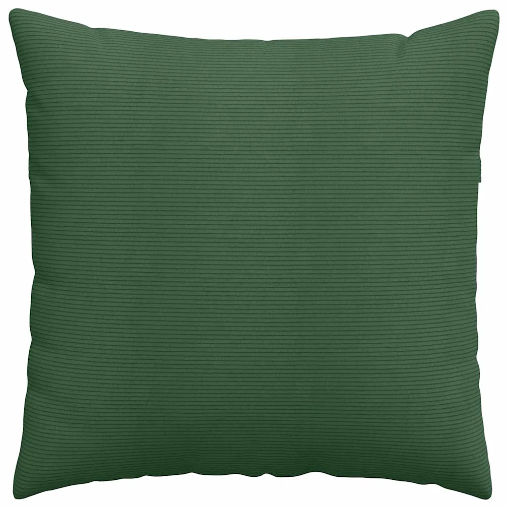 Cuscini da Divano 2 pcs Verde Scuro 60 x 60 cm Tessuto in Cords 42014037