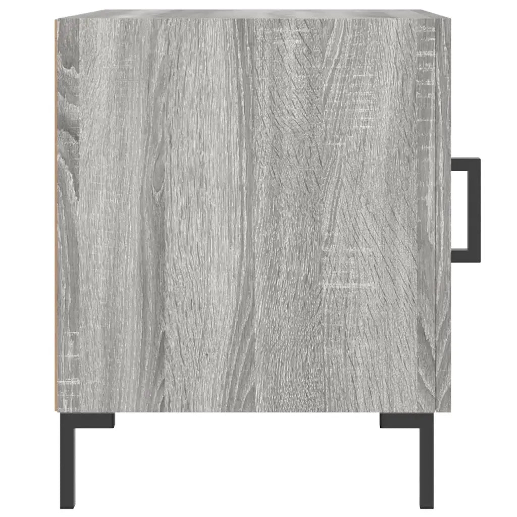 Set di 2 Comodini | Armadio da Notte | Mobiletto da notte Grigio Sonoma 40x40x50 cm in Legno Multistrato