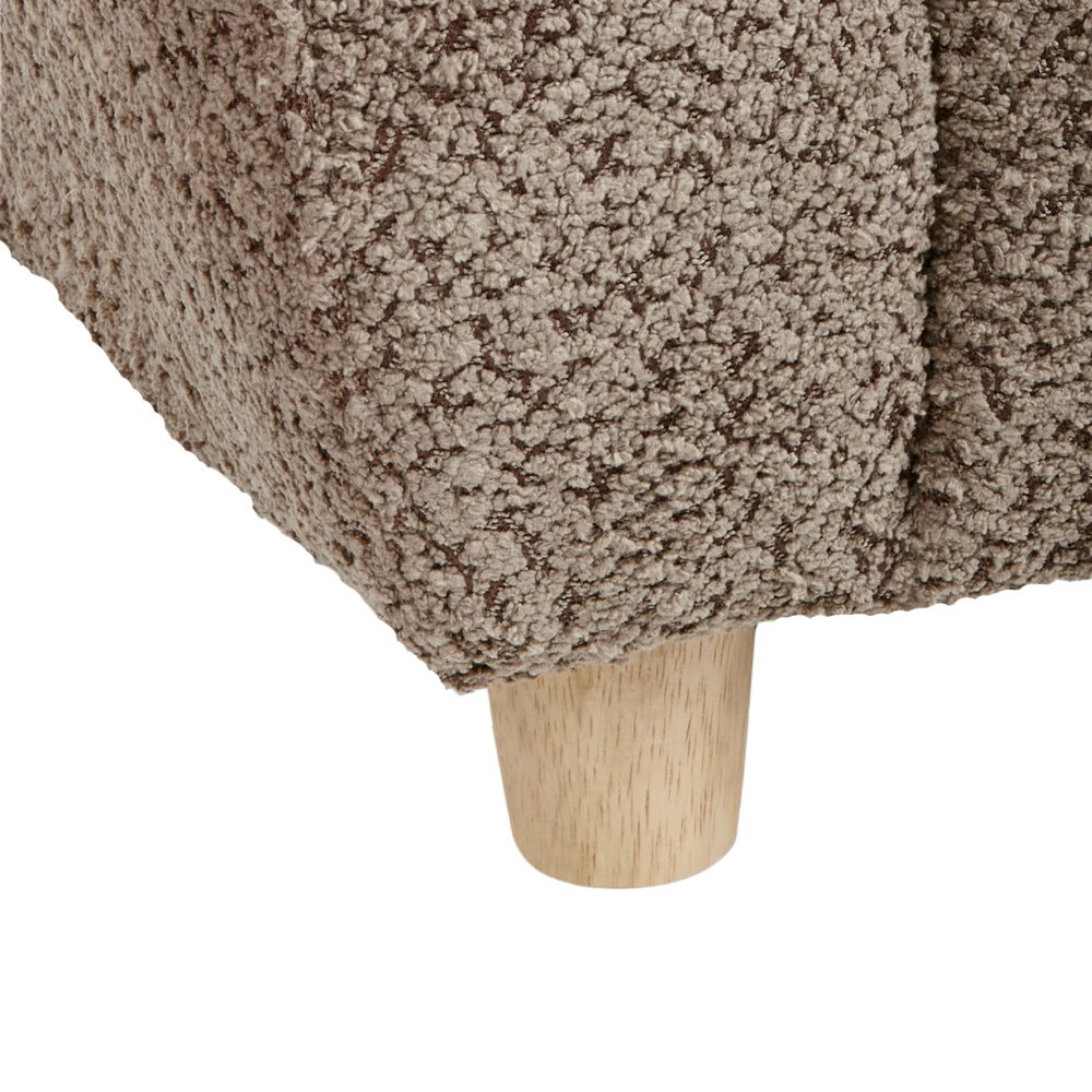 Sedia Marrone Boucle con braccioli per bambini Design moderno