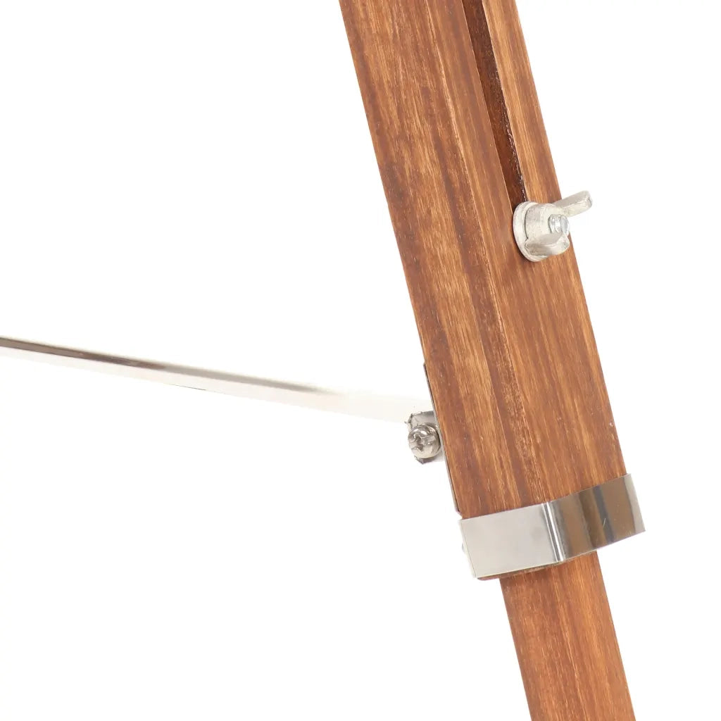 Lampada a Treppiede Marrone e Grigio in Legno di Teak 141 cm 288078
